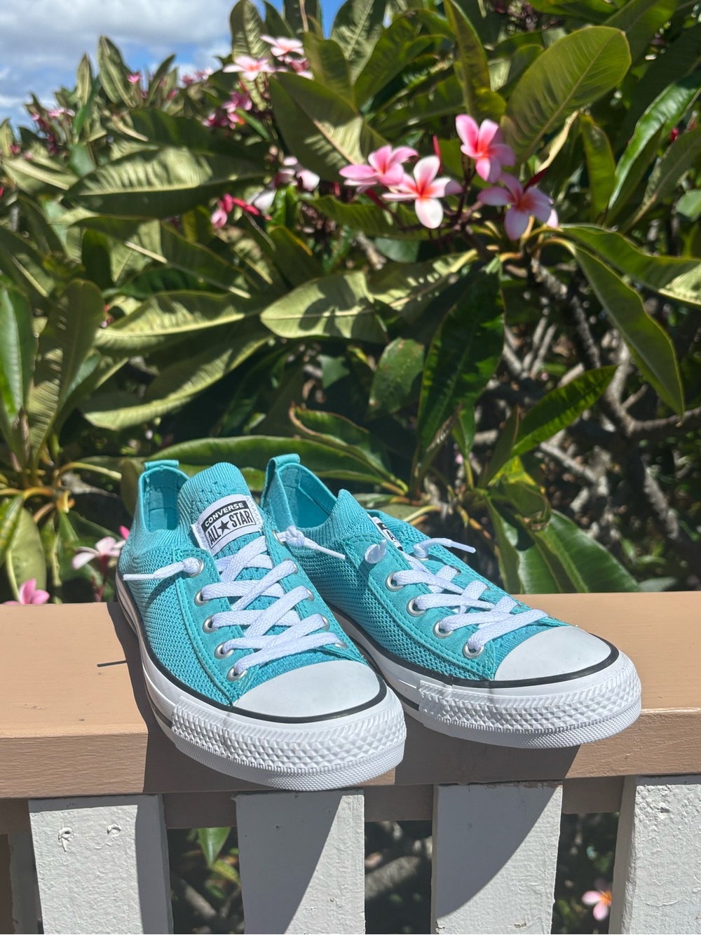 NWOT Converse Turquoise Slip on Low Top Sneakers